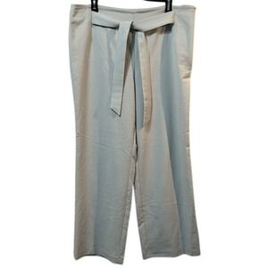 Alfani High Waisted Wide Leg Pants Tie Belt Gray 14 Minimalist Workwear